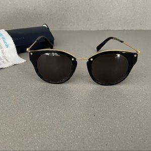 Warby Parker Black Hadley 3100 Sunglasses with Bold Accents